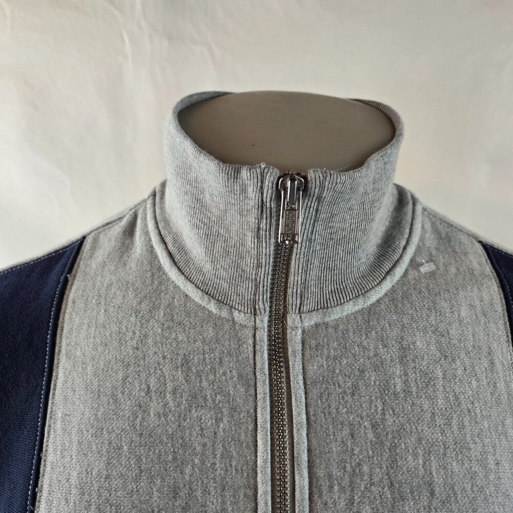 Champion Reverse Weave Mens Small Gray Red Navy Pullover Quarter Zip Sweatshirt - Picture 2 of 9